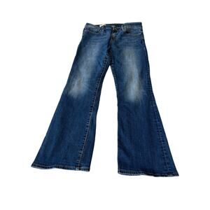 Gap 1969 Sexy Boot Jeans Women Sz 29S Blue Denim Low Rise 5 Pocket Boho Western